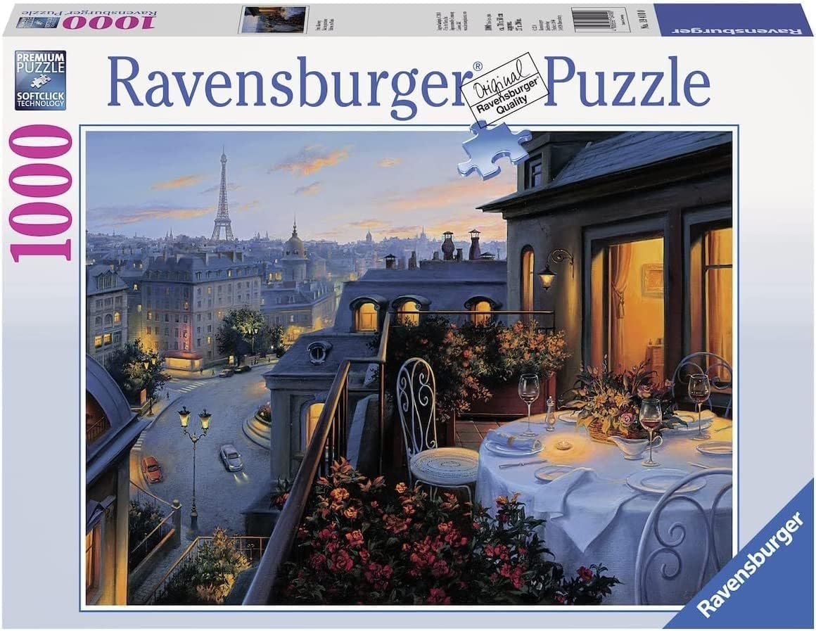Ravensburger Paris Balcony Jigsaw Puzzle - 1000 Unique Pieces | Premium Quality Material | Softclick Technology for Perfect Fit | Ideal Gift for Puzzle Enthusiasts