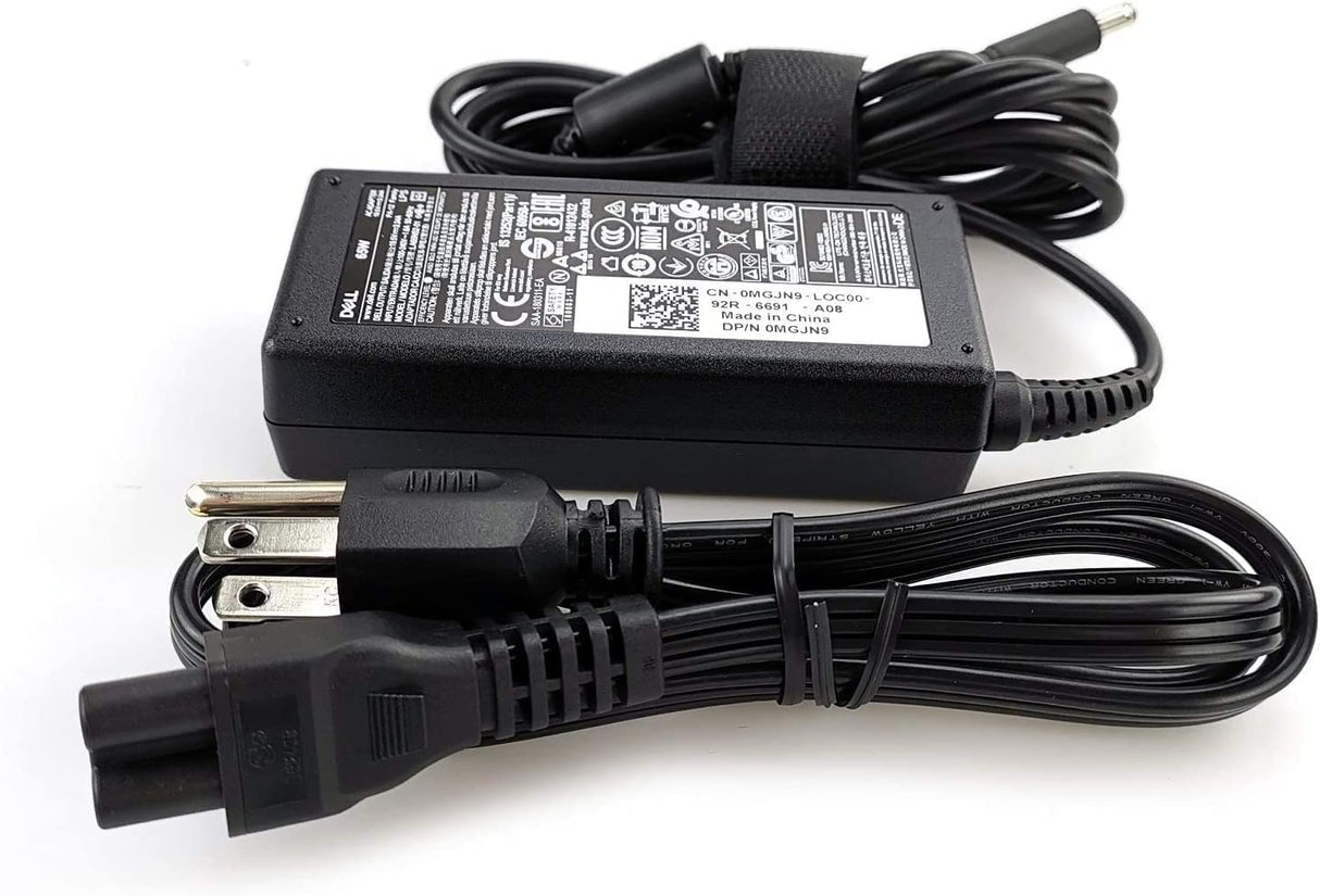 Dell Inspiron Laptop Charger Genuine 65W watt 4.5mm tip AC Power Adapter for Inspiron 13 14 15 3000 5000 7000 Series 5558 5755 3147 7348-2in1 5555 5559 0G6j41 0MGJN with Power Cord