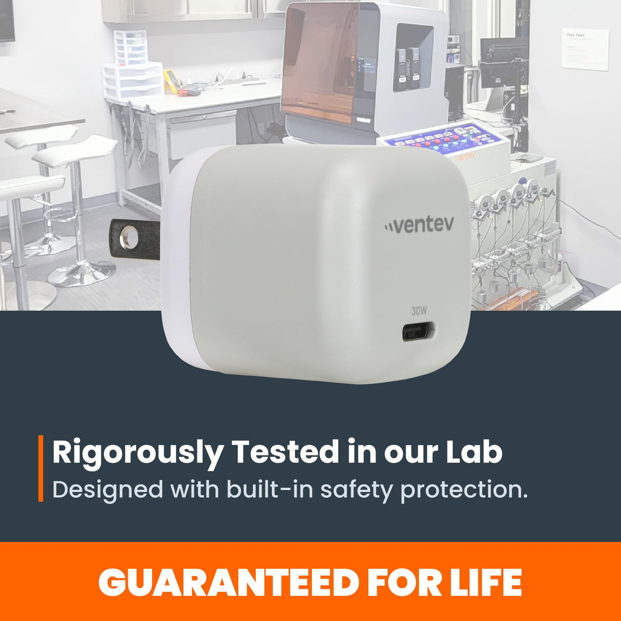 Ventev - 30w Pd Pps Mini Usb C Wall Charger And Usb C To Usb C Cable 3.3ft - White