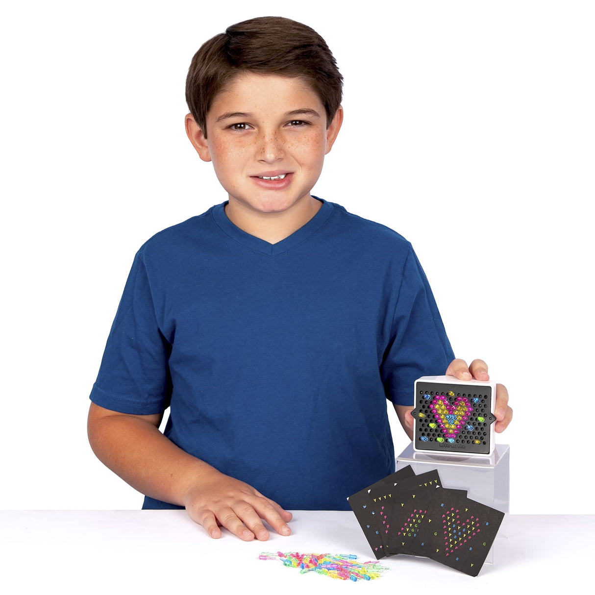 Lite-Brite Mini, Light Up Drawing Board, Mini LED Drawing Board with Colors, Travel-Sized Toys for Creative Play, Glow Art Neon Effect Drawing Board, Light Toys for Kids Aged 4 +