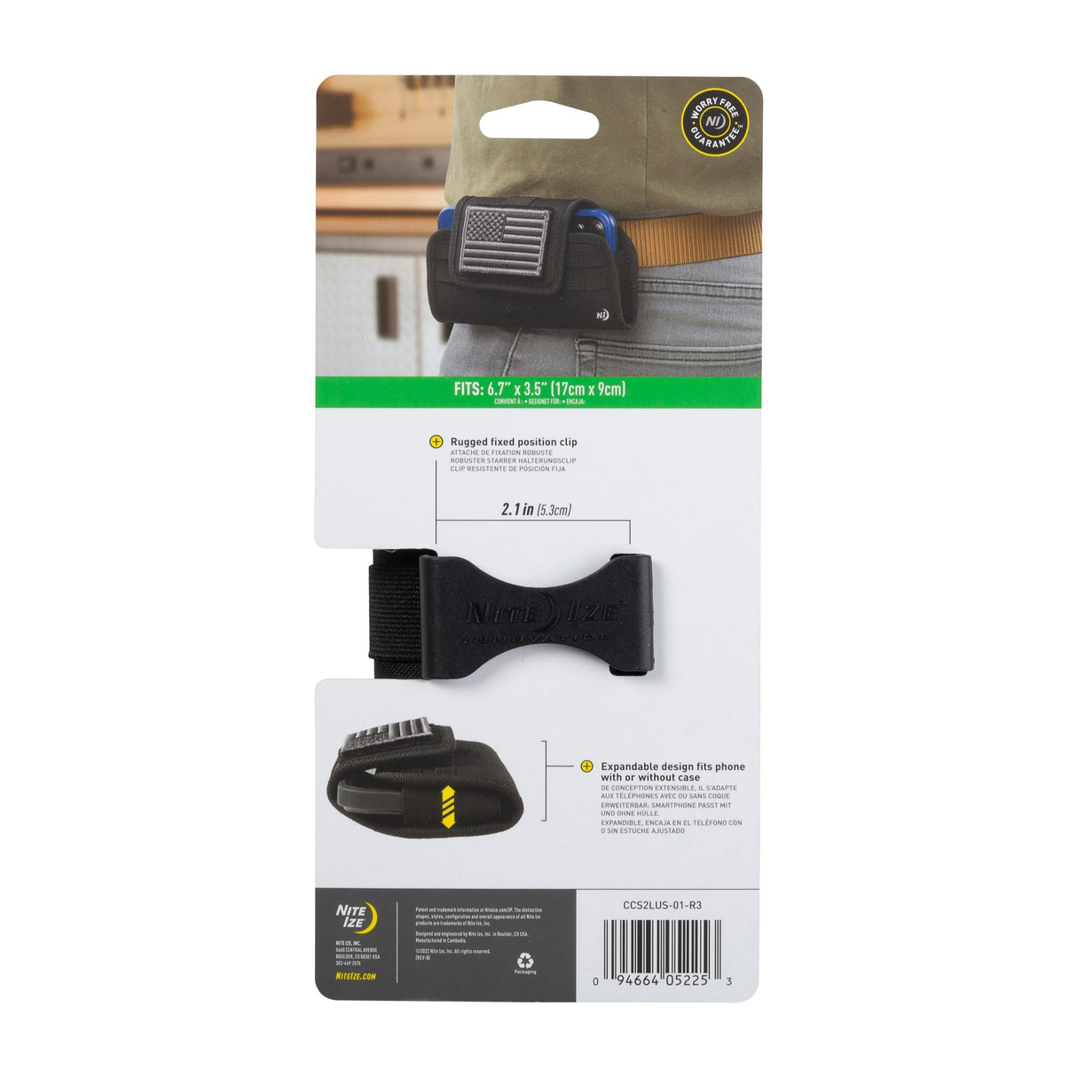 Nite Ize - Clip Case Horizontal Phone Holster Xxl - Black