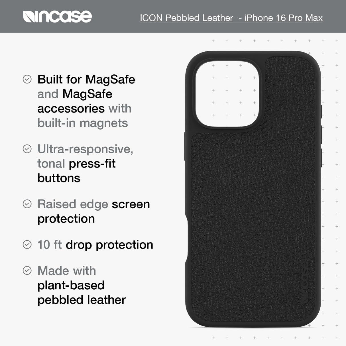 Incase - Icon Magsafe Case For Apple Iphone 16 Pro Max - Obisidian