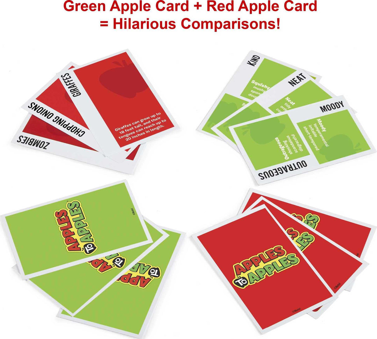 Mattel Games Apples to Apples Party in a Box Family Game with Over 500 Cards