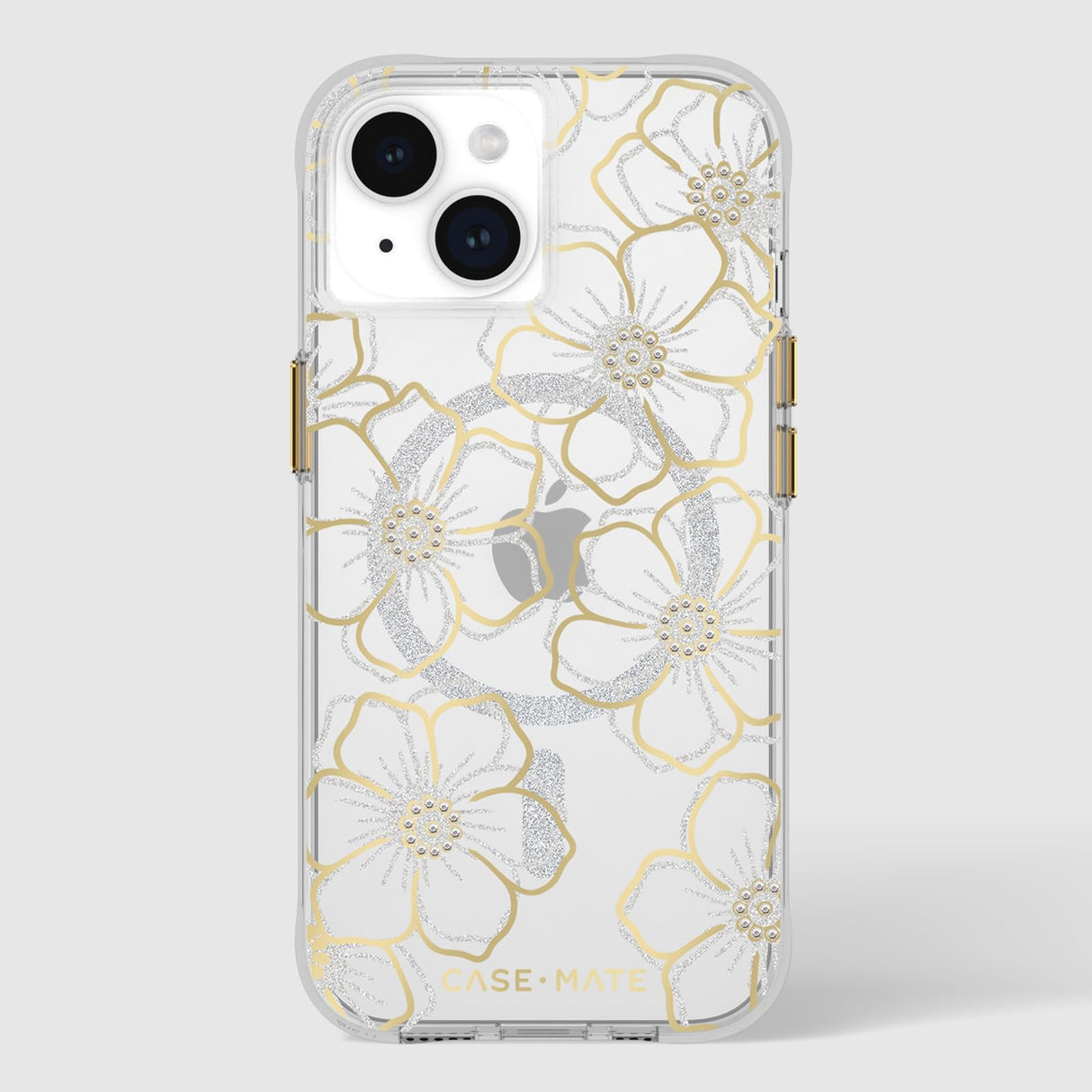 IPHONE 15 CASE-MATE FLORAL GEMS CASE WITH MAGSAFE - GOLD