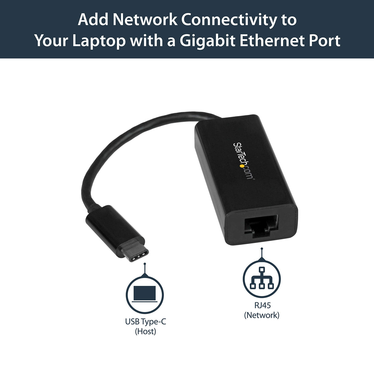 STARTECH.COM USB C TO GIGABIT ETHERNET ADAPTER - THUNDERBOLT 3 - 10/100/1000MBPS