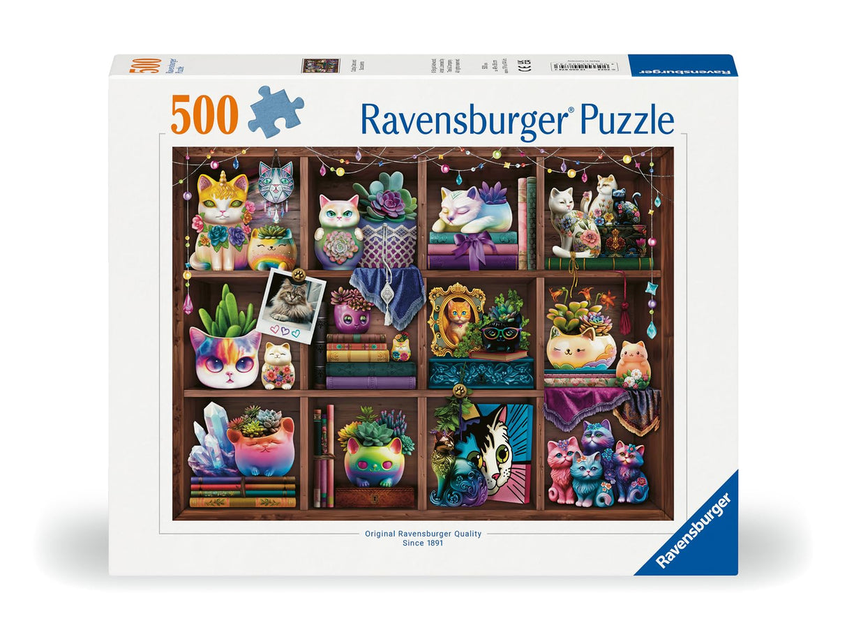 Ravensburger Cubby Cats and Succulents 500 pc Puzzle