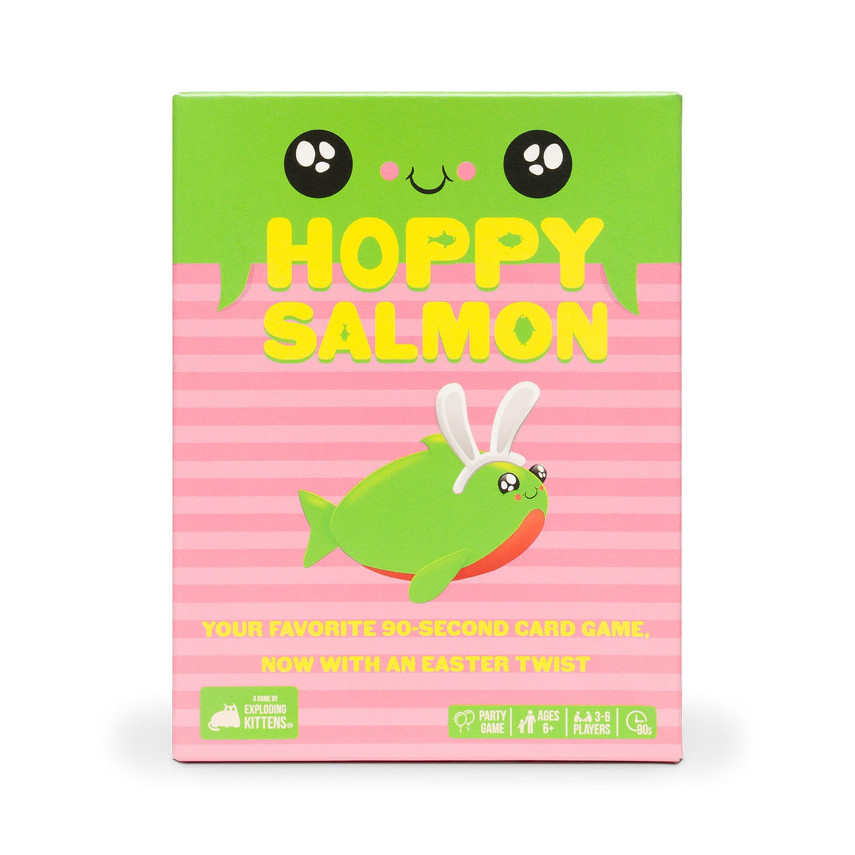 Hoppy Salmon by Exploding Kittens - 3-6 Players - Ages 6+ - 90 Second Rounds - Easy to Learn Quick Matching Card Game - Party Game, Family Game Night, Kid and Adult Card Game