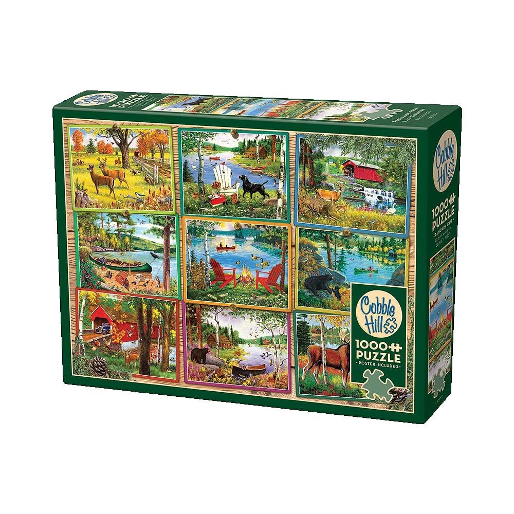 Cobble Hill 1000 Piece Puzzle - Postcards from Lake Country - Sample Poster Included