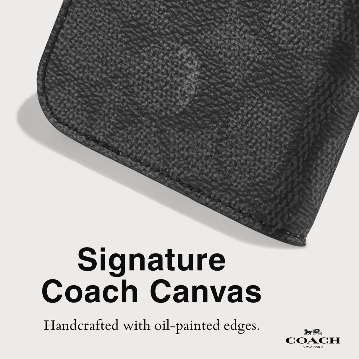Coach Signature Canvas Wallet Folio iPhone 16 Pro Case - Designer Phone Case - Signature Charcoal