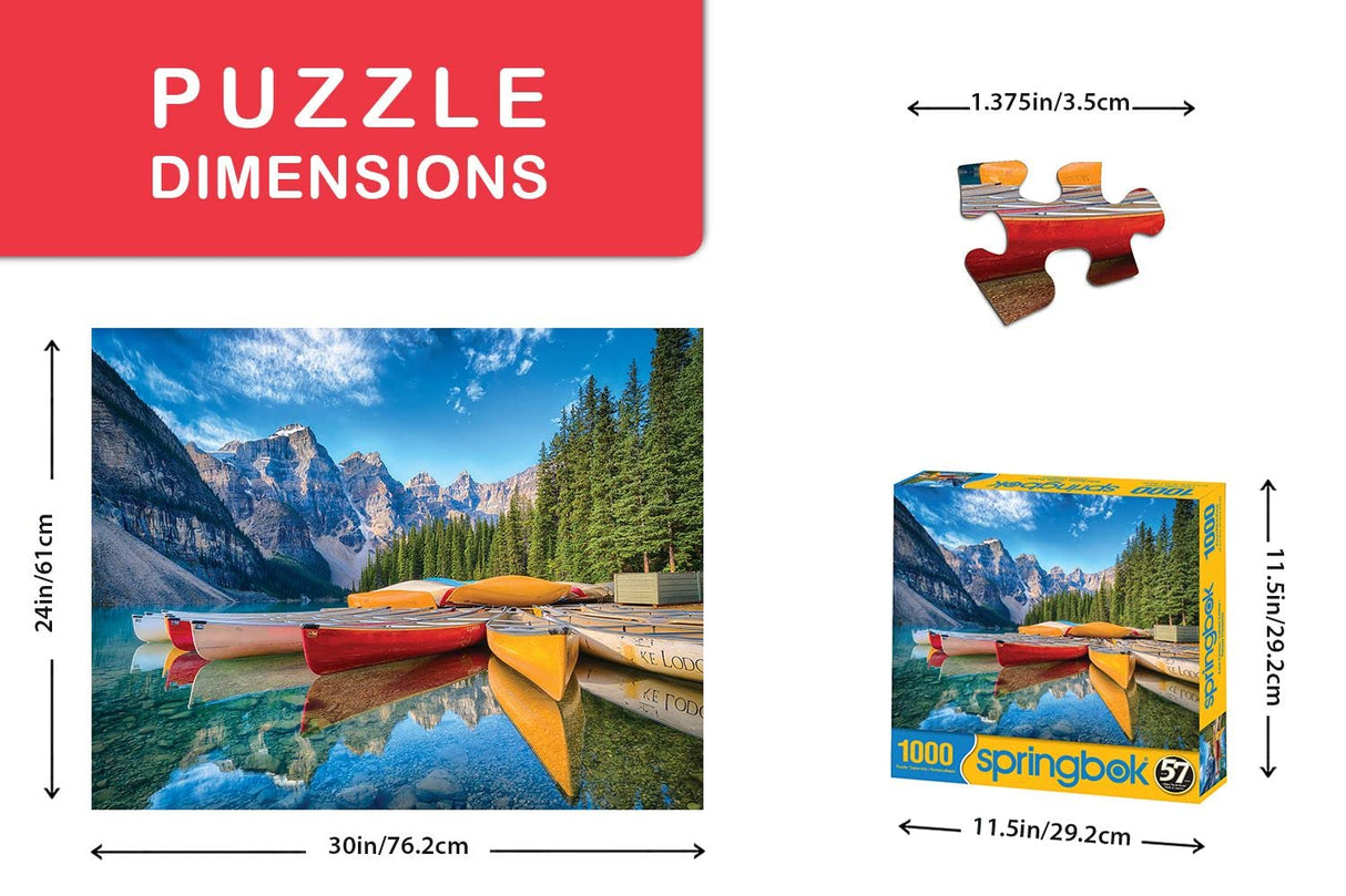 Springbok 1000 Piece Jigsaw Puzzle Calm Canoes