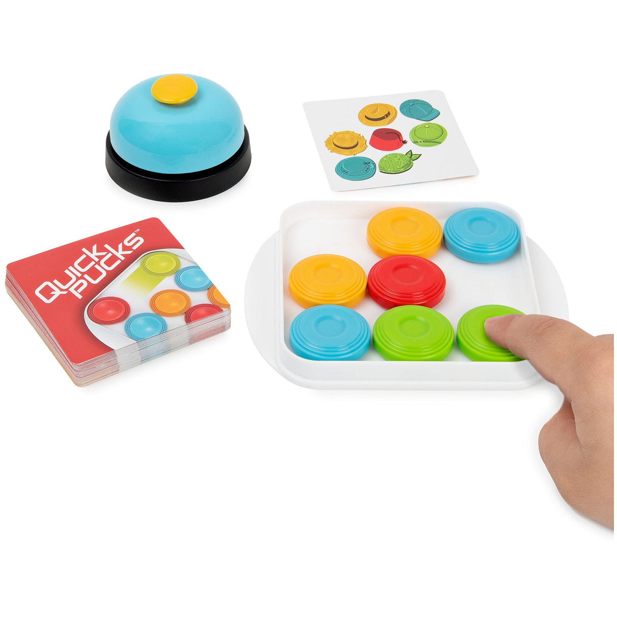 Spin Master Games Quick Pucks, Pattern Matching On-The-Go Puzzle Game, for Adults and Kids Ages 8 and up