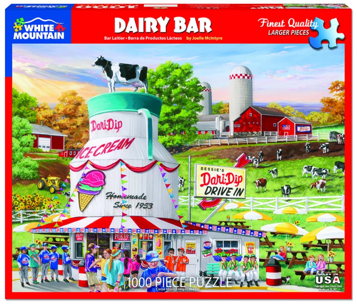 White Mountain Puzzles Dairy Bar - 1000 Piece Jigsaw Puzzle