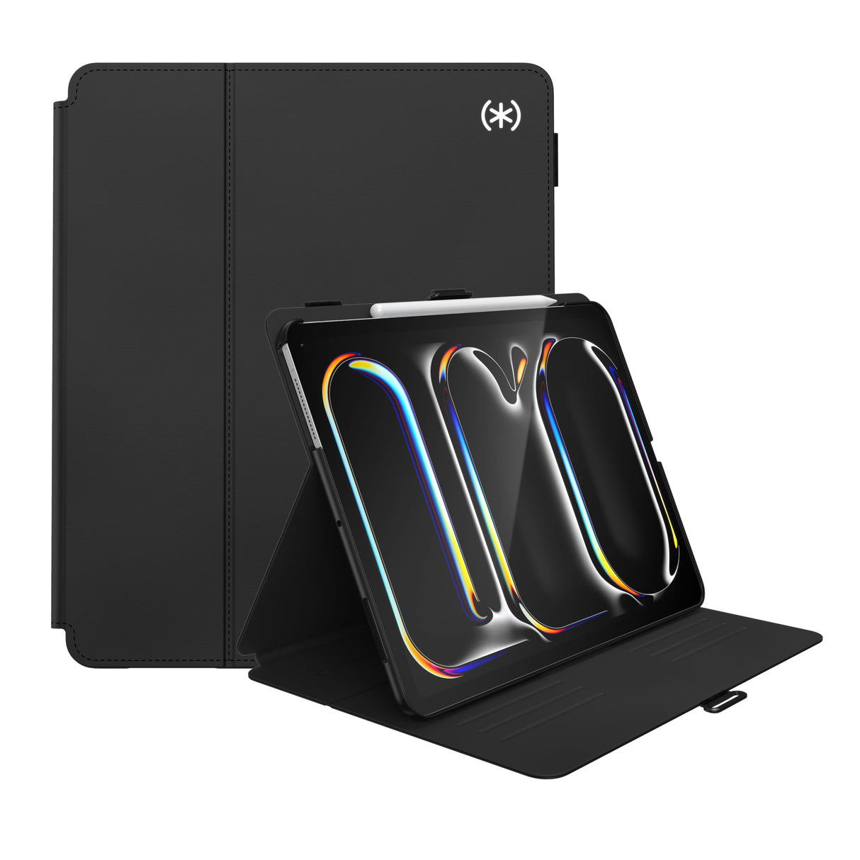 Speck New iPad Pro 12.9-13 Inch Case (2024 Model, 7th Generation) - Black/Black/White