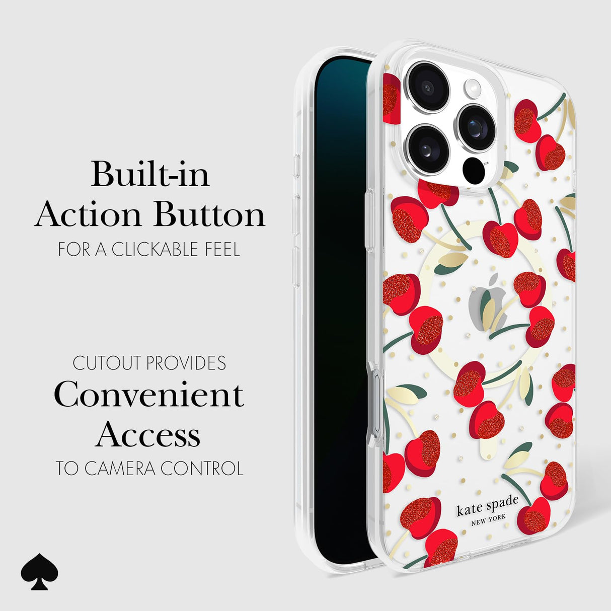 Kate Spade - Protective Magsafe Case For Apple Iphone 16 Pro Max - Cherry Dot