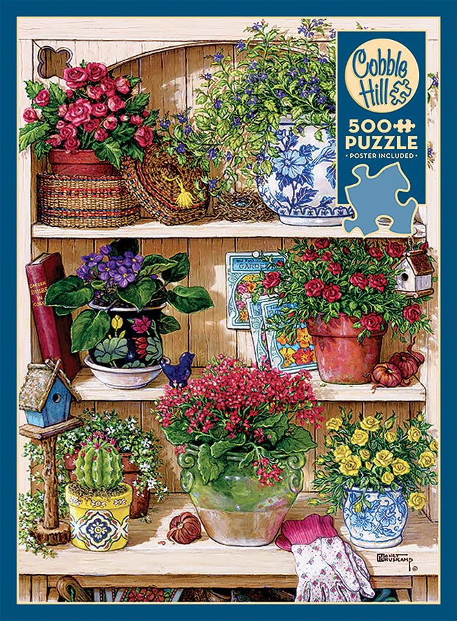 Cobble Hill Flower Cupboard 500 Piece Puzzle