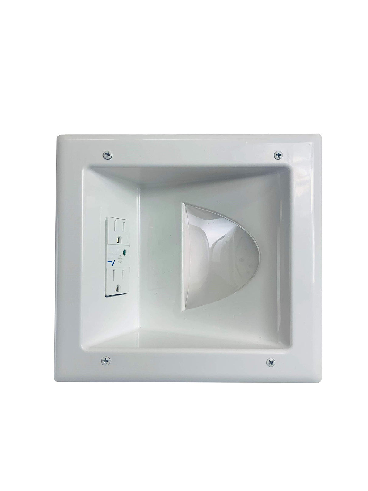 1 GANG RECESSED CABLE PLATE WHITE
