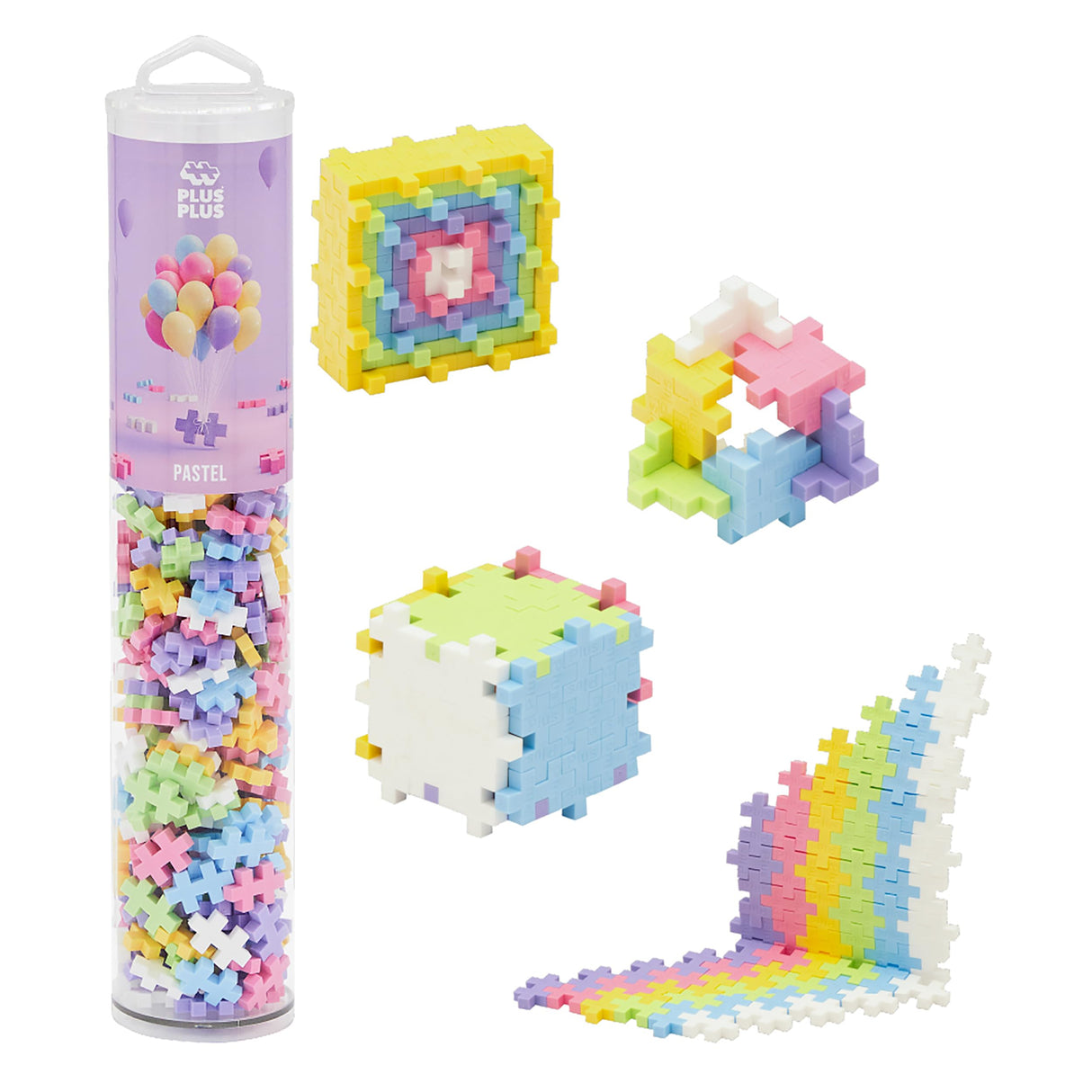 PLUS PLUS 240 Piece Pastel Mix Play Tube