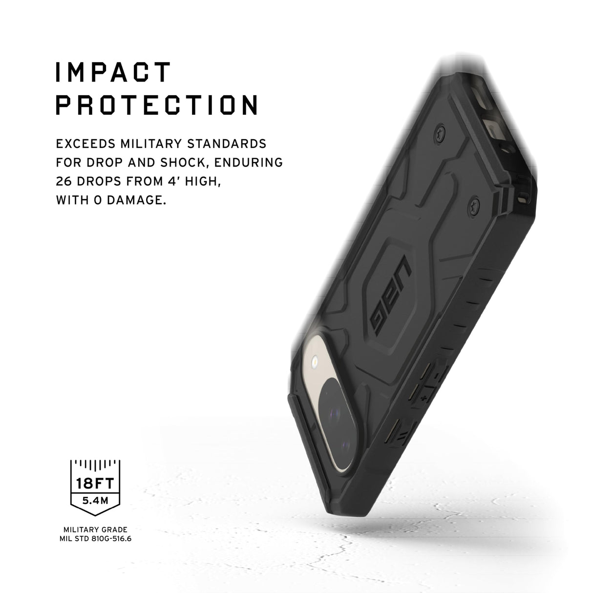 URBAN ARMOR GEAR UAG Made for Google Pixel 9 Case Pathfinder Black, Rugged Anti-Scratch Shockproof Military Drop Tested MIL-STD Protective Cover