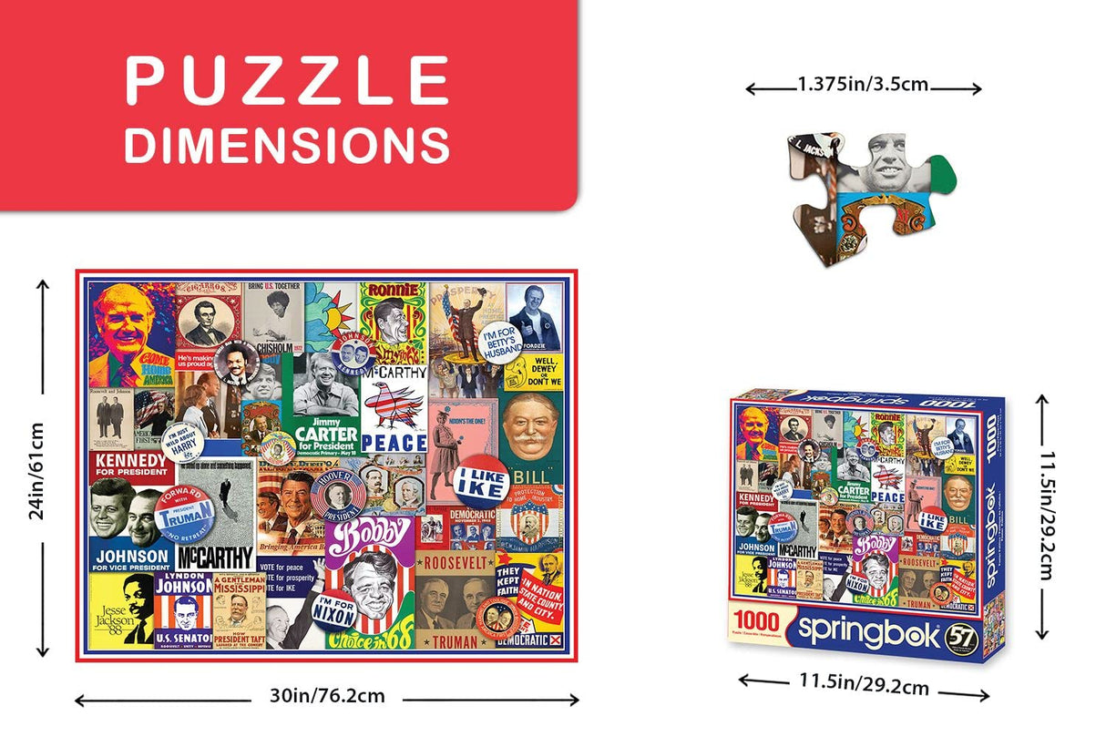 Springbok 1000 Piece Jigsaw Puzzle Poster Politics