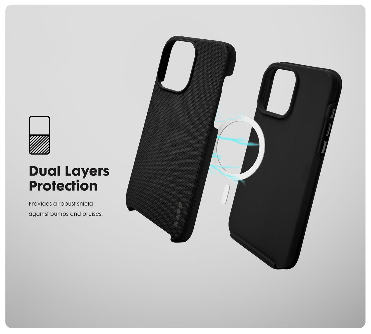 LAUT - Shield case Compatible with iPhone 16 - Black