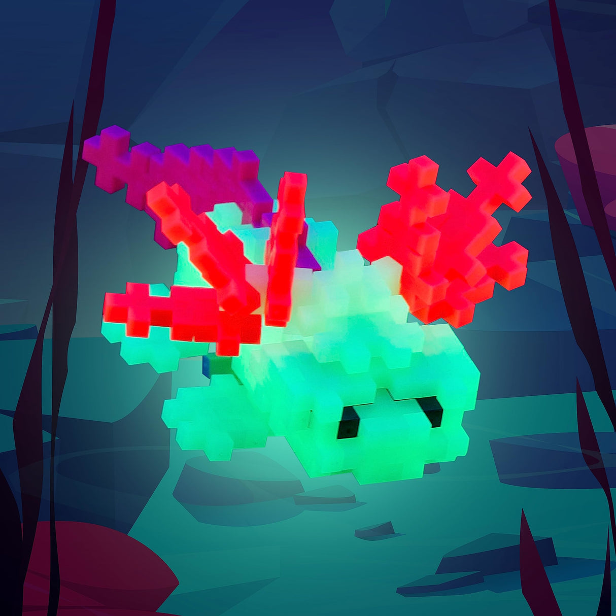 PLUS PLUS 70 Mini Interlocking Pieces - Axolotl