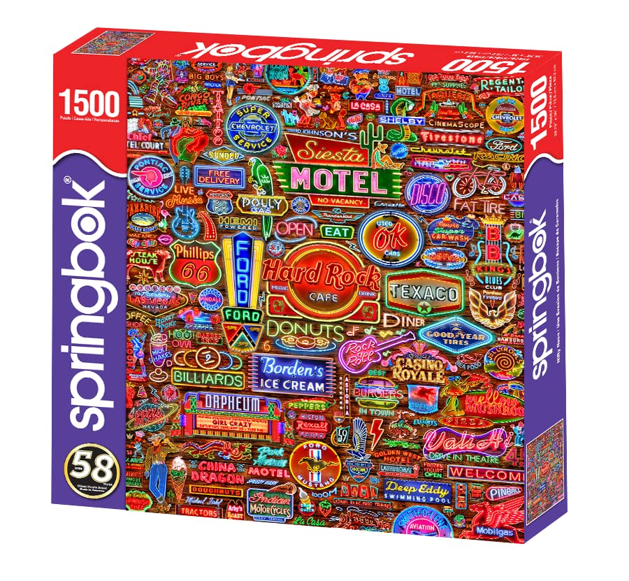 Springbok 1500 Piece Jigsaw Puzzle Nifty Neon