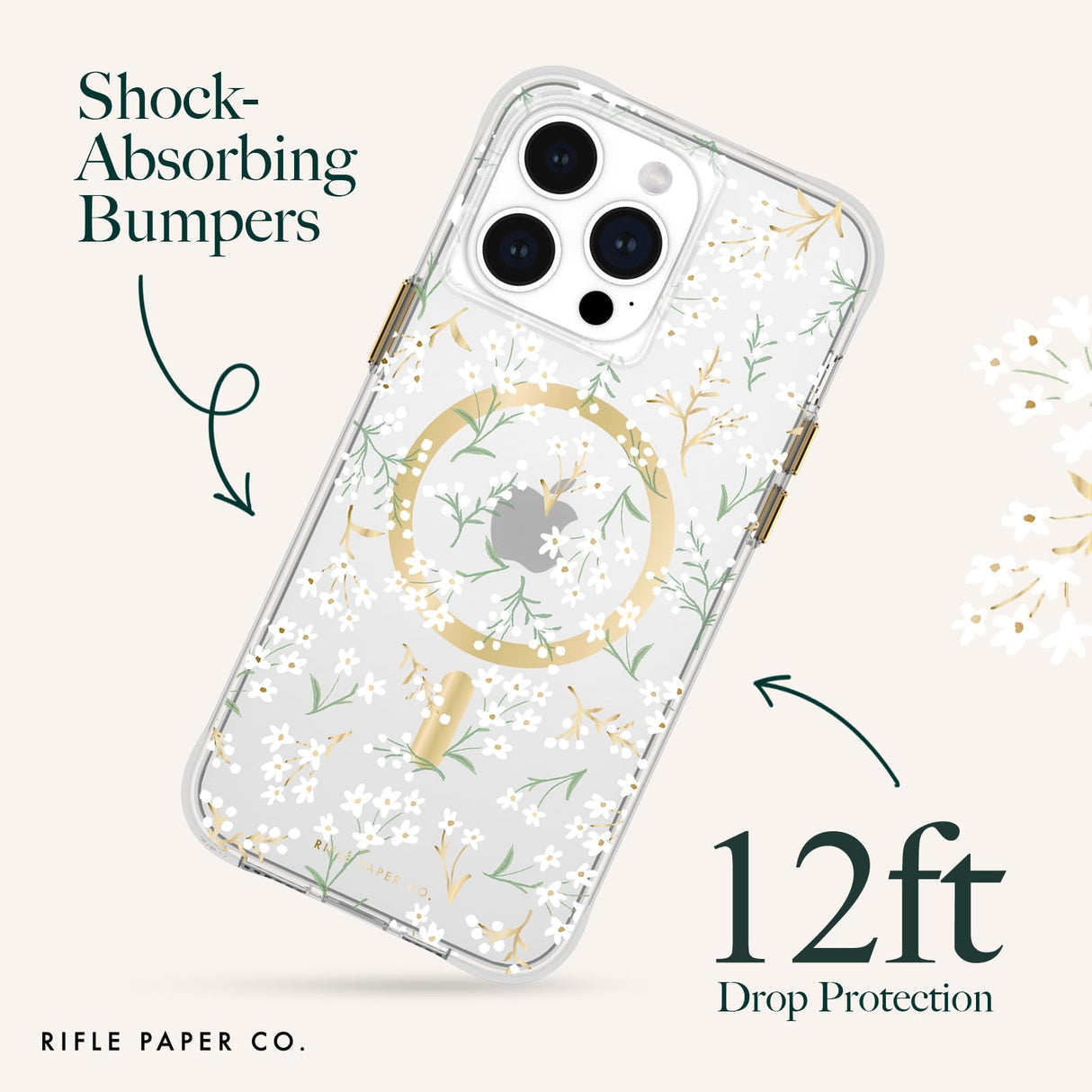 IPHONE 15 PRO MAX RIFLE PAPER CO. CASE WITH MAGSAFE - PETITE FLEURS