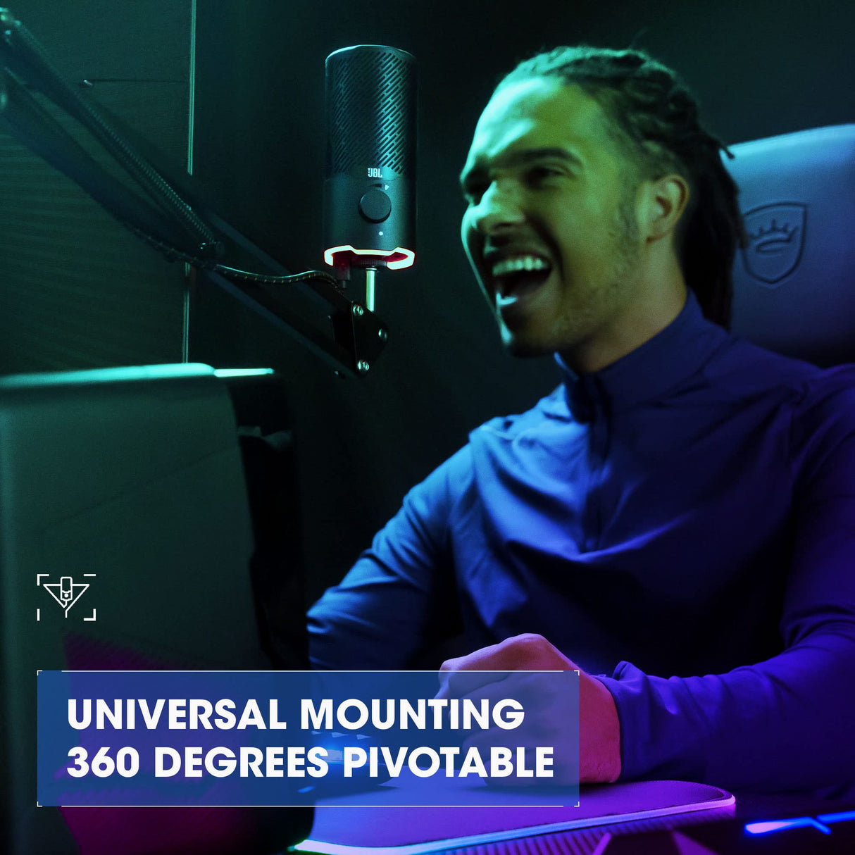 JBL - QUANTUM STREAM DUAL PATTERN USB MICROPHONE - BLACK