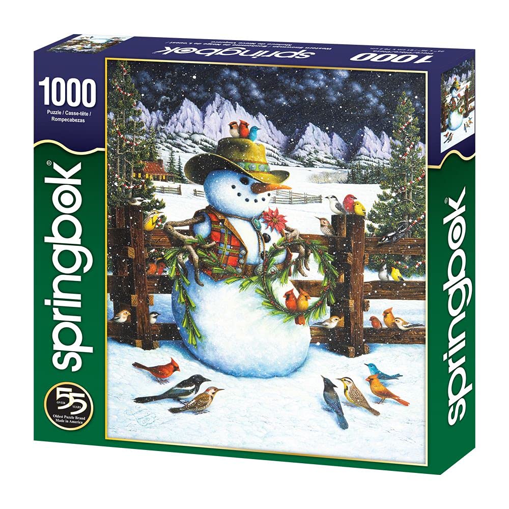 Springbok 1000 Piece Jigsaw Puzzle Western Snowman