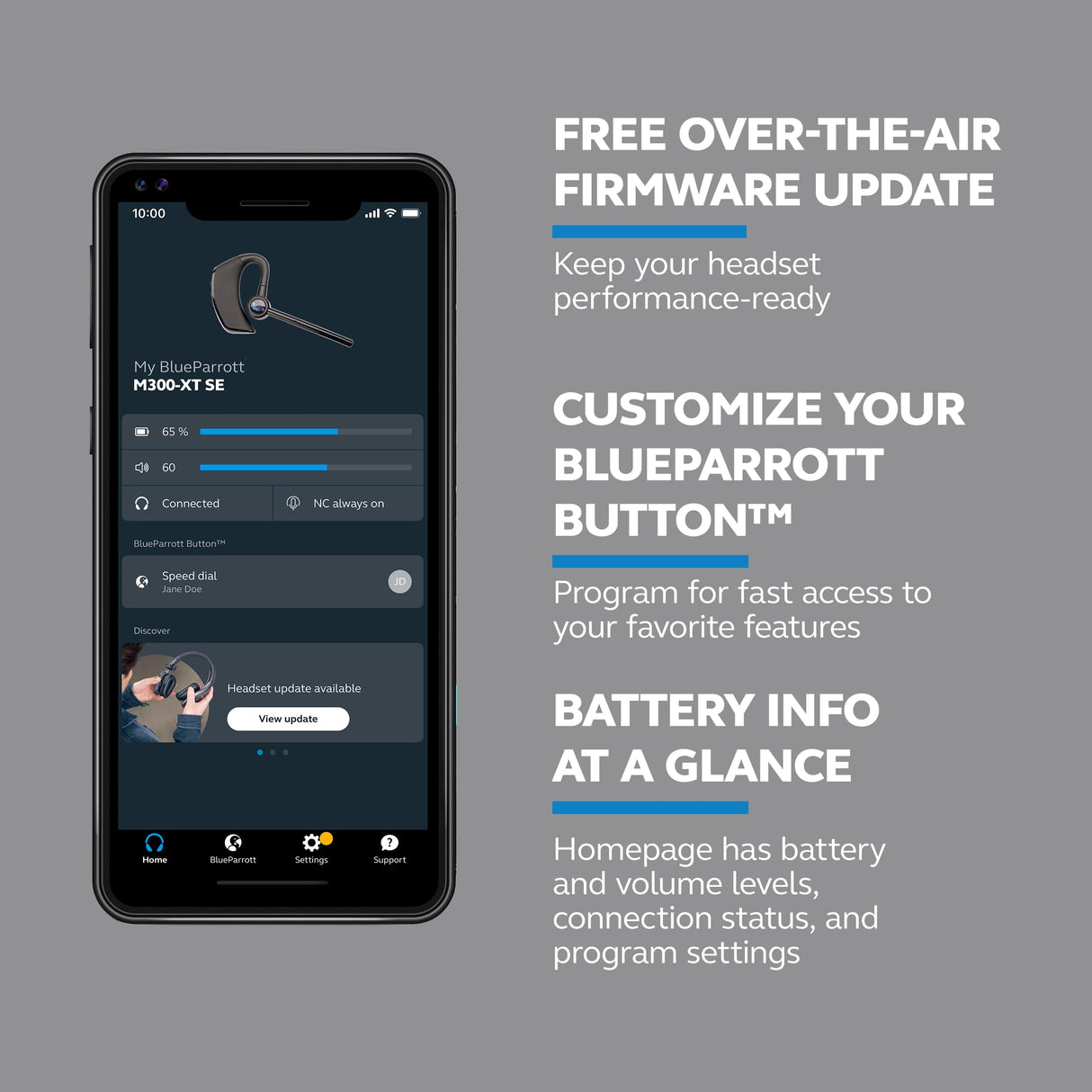 Blueparrott - M300-xt Se Bluetooth Mono In Ear Headset - Black