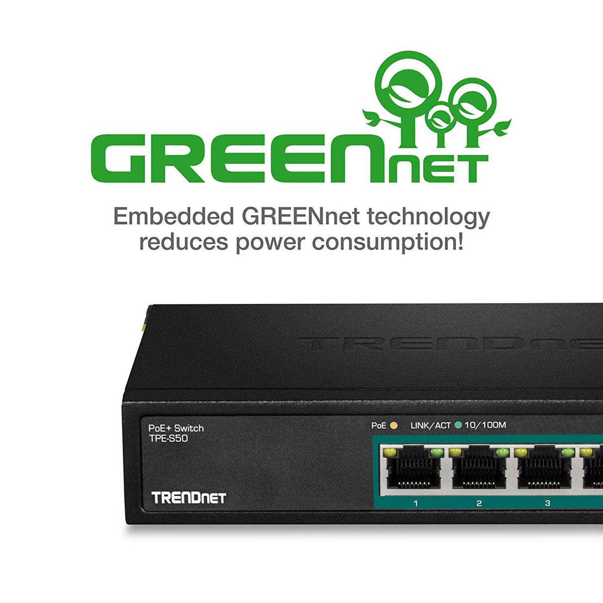 TRENDNET 6-PORT FAST ETHERNET POE+ SWITCH