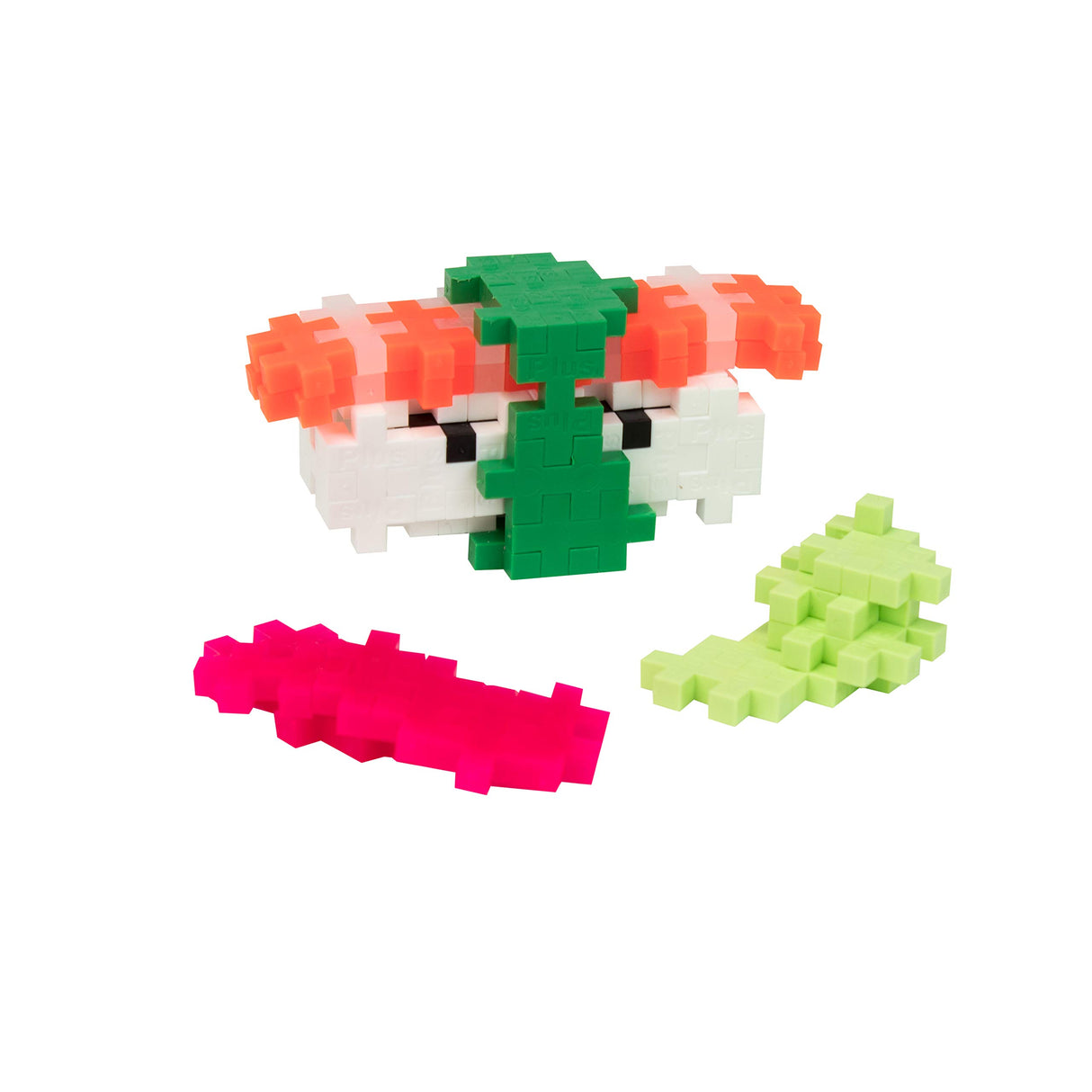 Plus Plus 3D Food Building Block Set, Fun Stem Toys for Kids, 70 Interlocking Pieces - Sushi Mini Maker Tube Kit