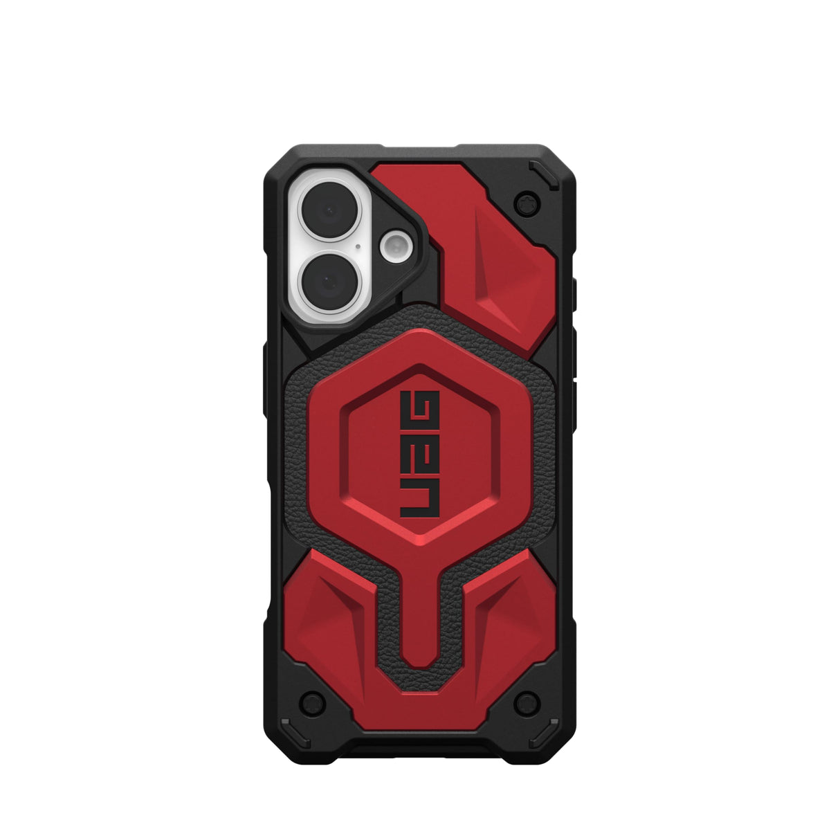 URBAN ARMOR GEAR UAG Designed for iPhone 16 Case 6.1" Monarch Pro - Compatible with MagSafe Charging Rugged Heavy Duty Shockproof Anti-Slip Military Grade Protective Cover, Crimson