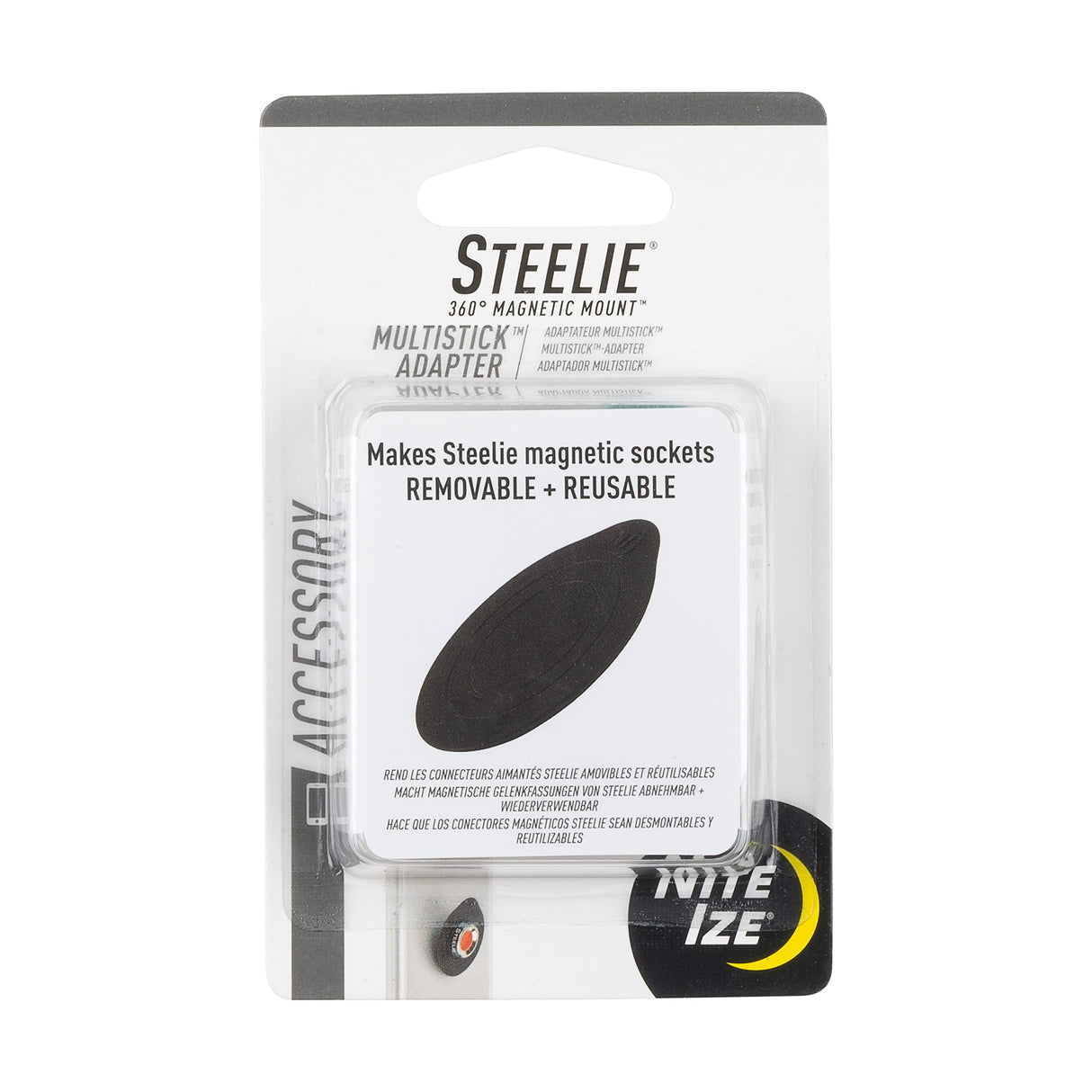 Nite Ize Restickable Adapter Hardware Mount (STMS-01-R7) , Black