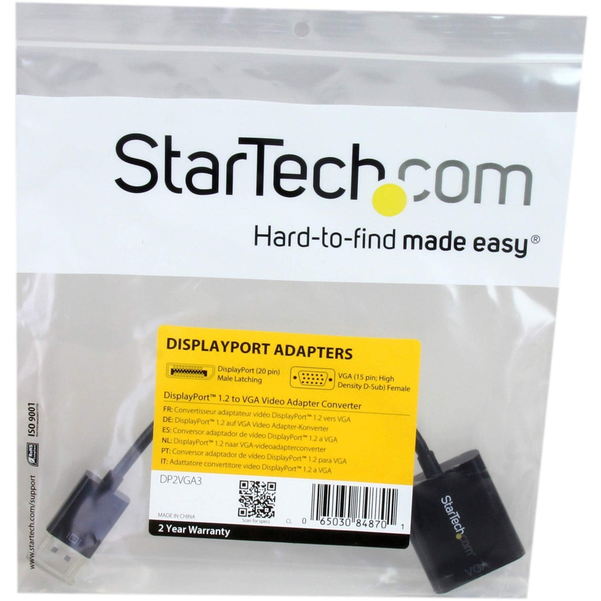 STARTECH.COM DISPLAYPORT TO VGA ADAPTER, ACTIVE DP TO VGA CONVERTER, 1080P VIDEO
