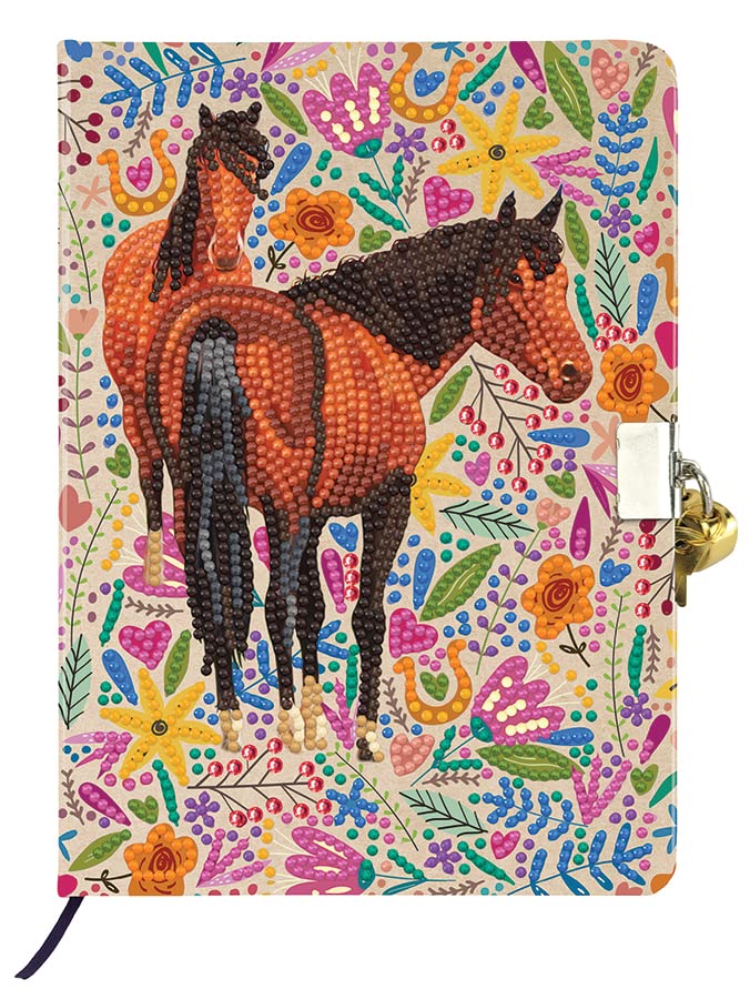 Crystal Art Secret Diary-Horse Love-with Lock & Keys