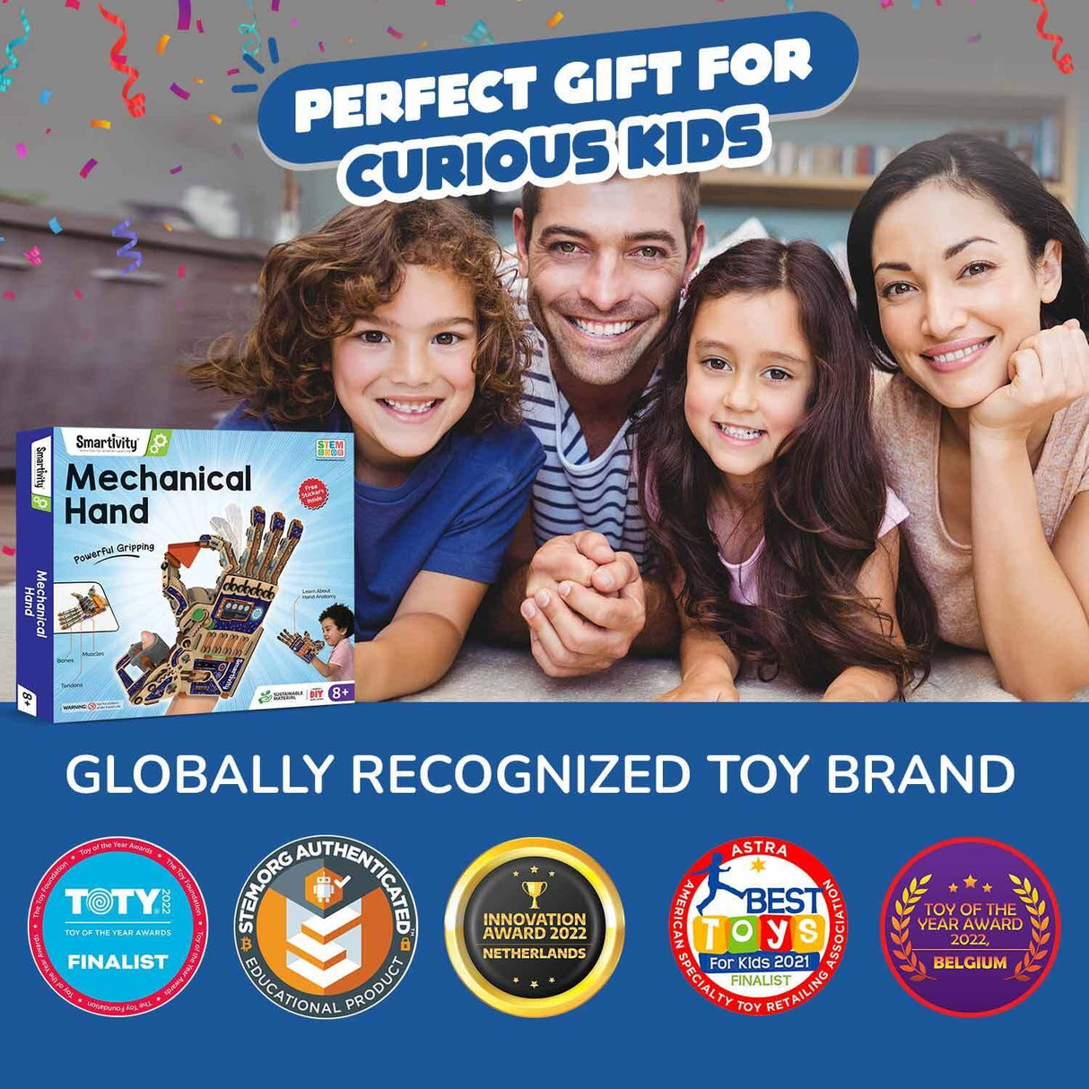 Smartivity Robotic Mechanical Hand STEM Toy for Kids 8-9-10-11-12-13-14 Years Old | 2024 Parents Choice Award Winner I Christmas, Birthday Gift for Boys & Girls | Engineering Kit for 8-14 Years Old