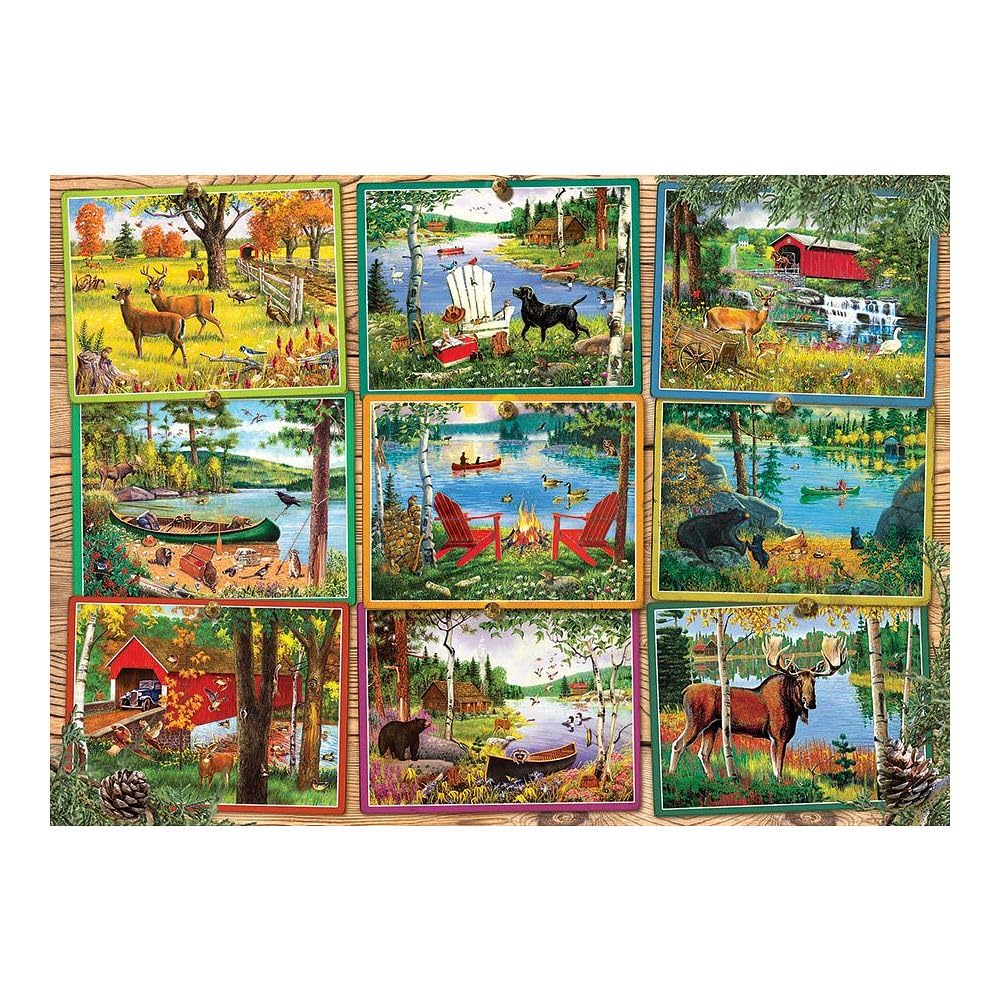 Cobble Hill 1000 Piece Puzzle - Postcards from Lake Country - Sample Poster Included