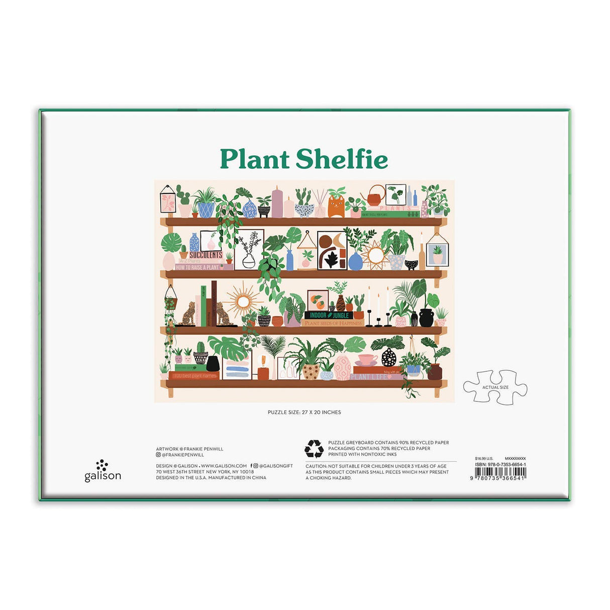Galison - Plant Shelfie 1000 Piece Puzzle