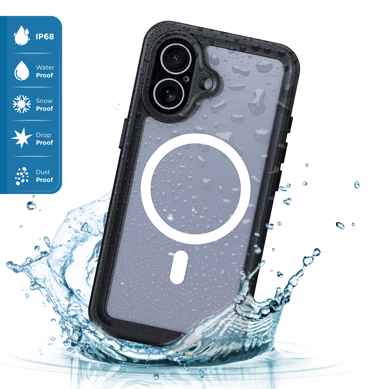 xBase iPhone 17 (6.1) -Waterproof MagSafe Compatible Case w/Wrist Strap