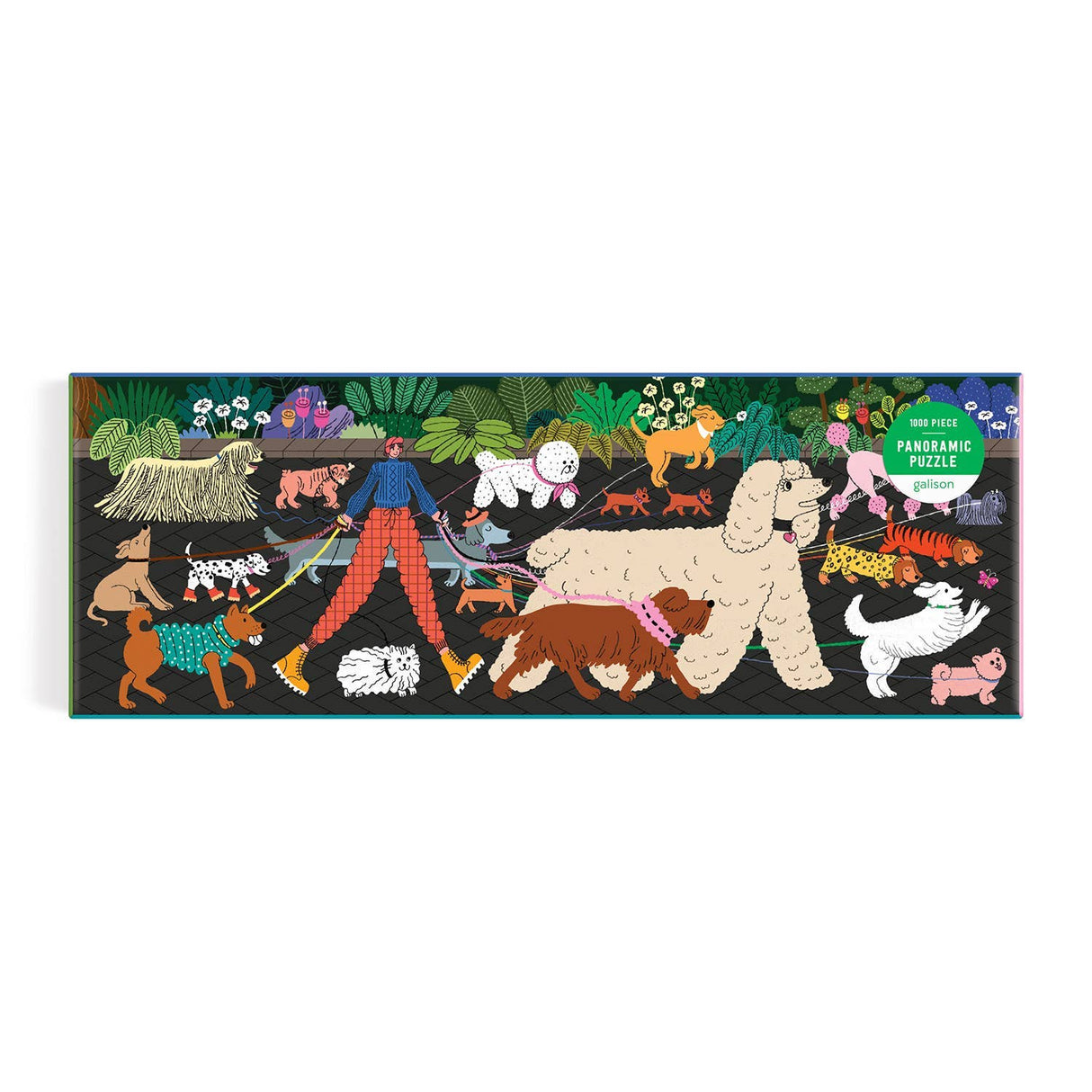Galison - Dog Walk 1000 Piece Panoramic Puzzle