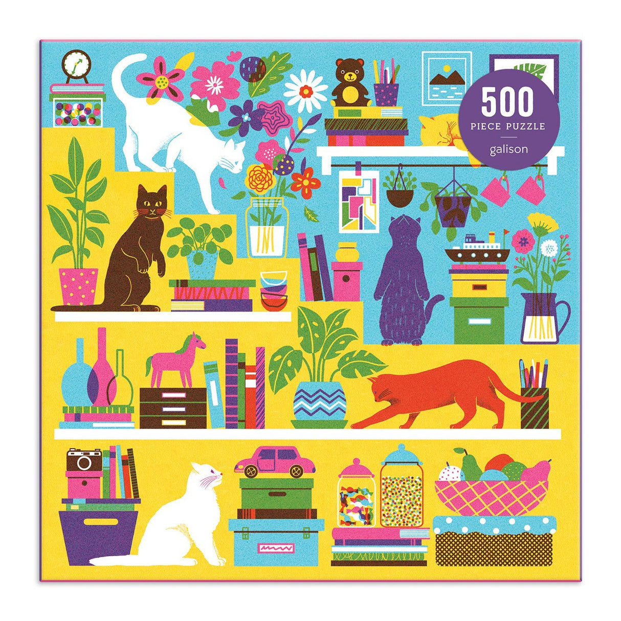 Galison - Curious Cats 500 Piece Puzzle