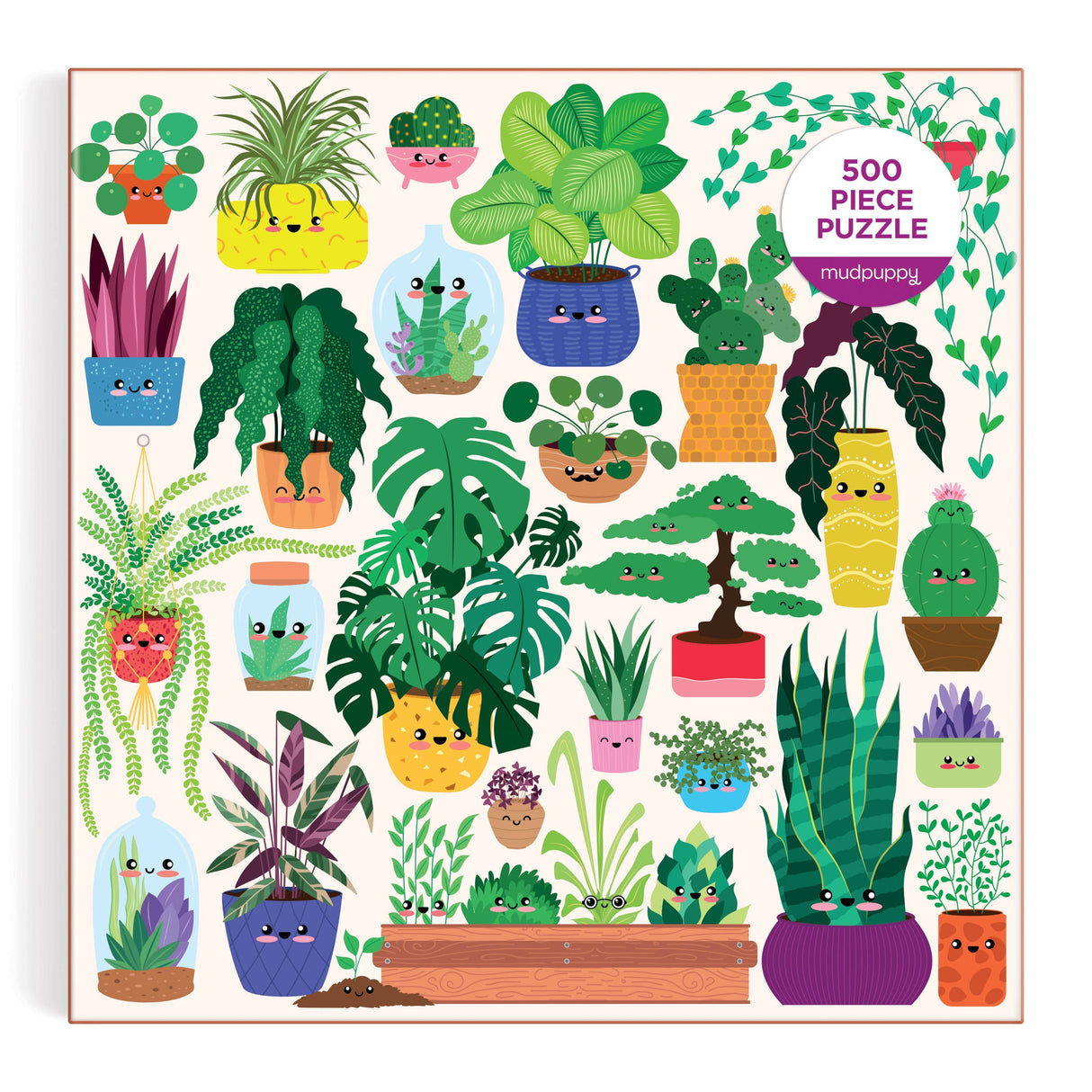 Mudpuppy - Happy Plants 500 Piece Family Puzzle