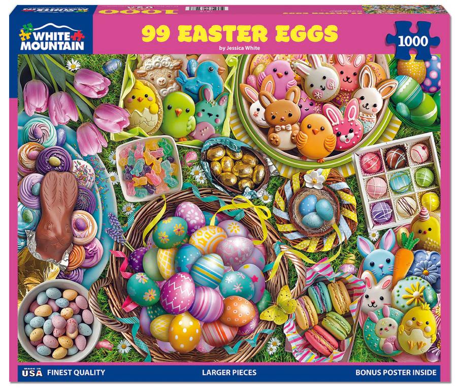 White Mountain - 99 Easter Eggs - 1000 Piece Jigsaw Puzzle