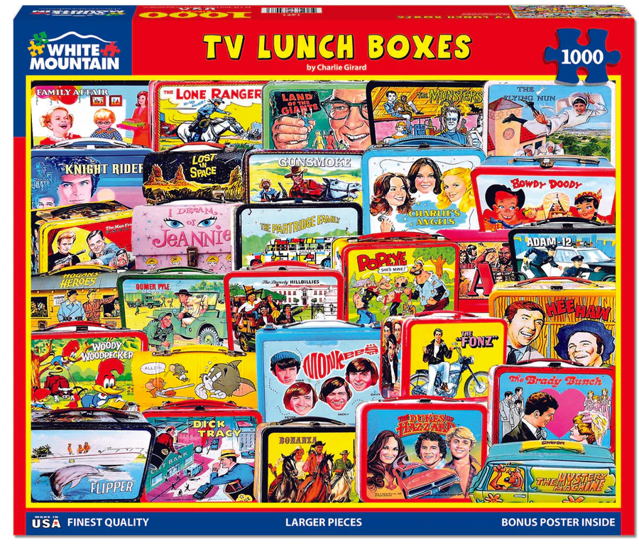 White Mountain Puzzles TV Lunch Boxes - 1000 Piece Jigsaw Puzzle