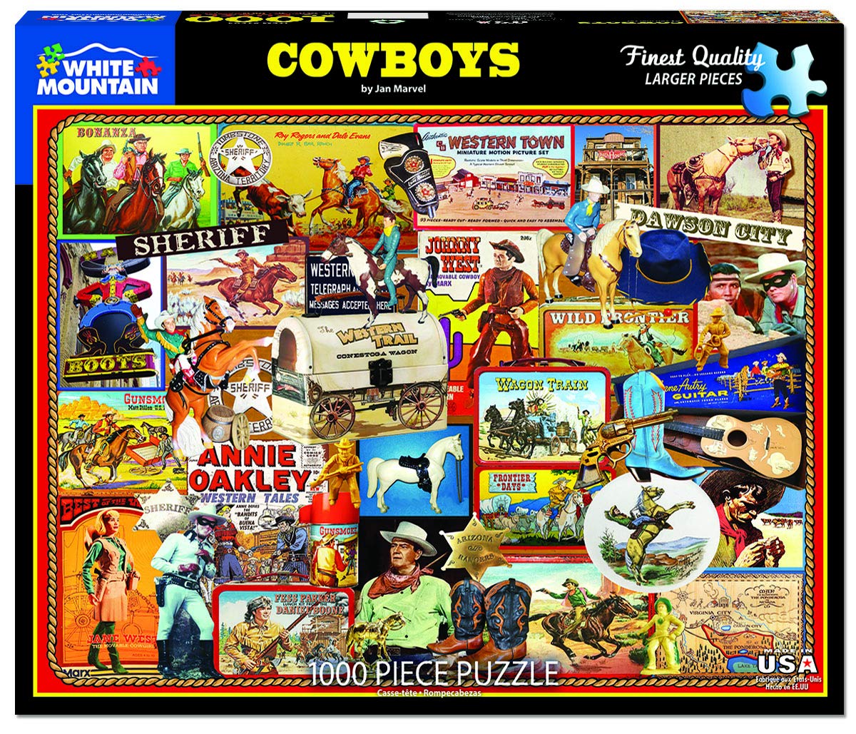 White Mountain Puzzles Cowboys, 1000 Piece Jigsaw Puzzle