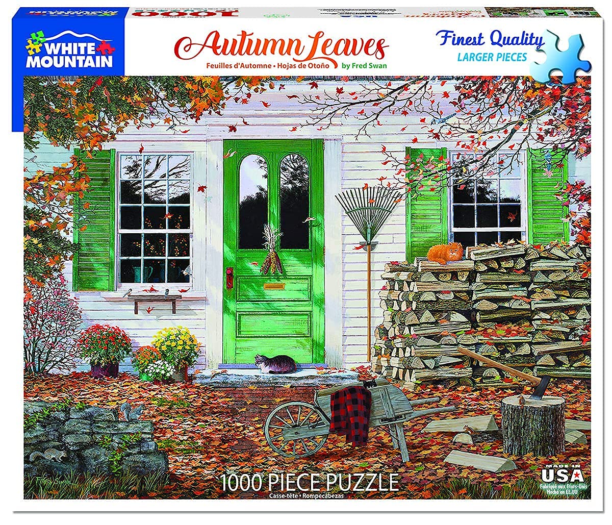 White Mountain Puzzles - Autumn Leaves, 1000 Piece Jigsaw Puzzle – Cole ...