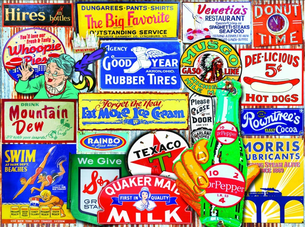 White Mountain Puzzles Classic Signs, 500 Piece Jigsaw Puzzle