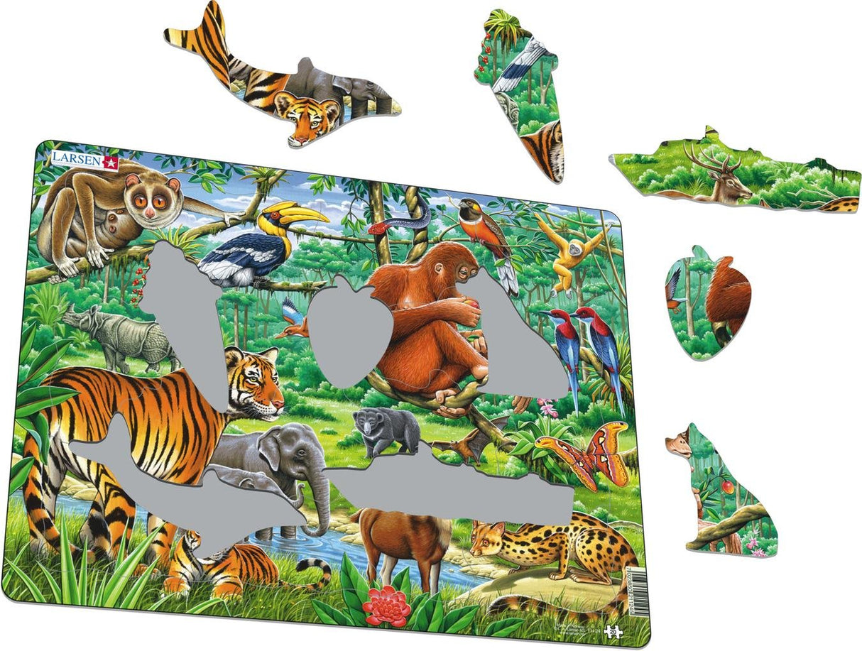 Larsen Puzzles Jungle 20 Piece Children'S Jigsaw Puzzle