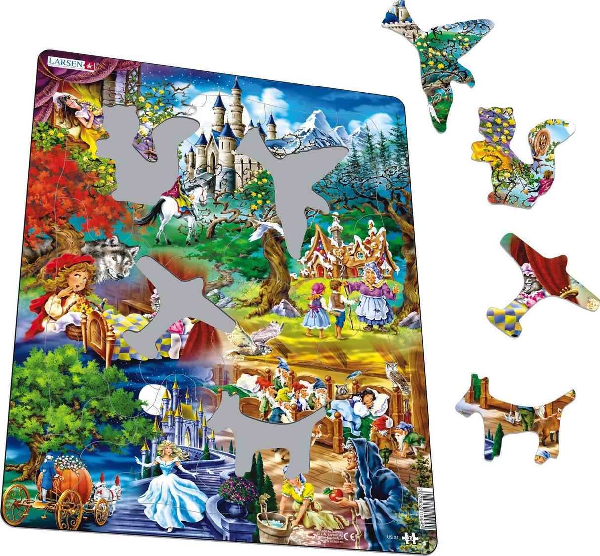 Larsen Grimms Fairy Tales 33 Piece Children'S Jigsaw Puzzle